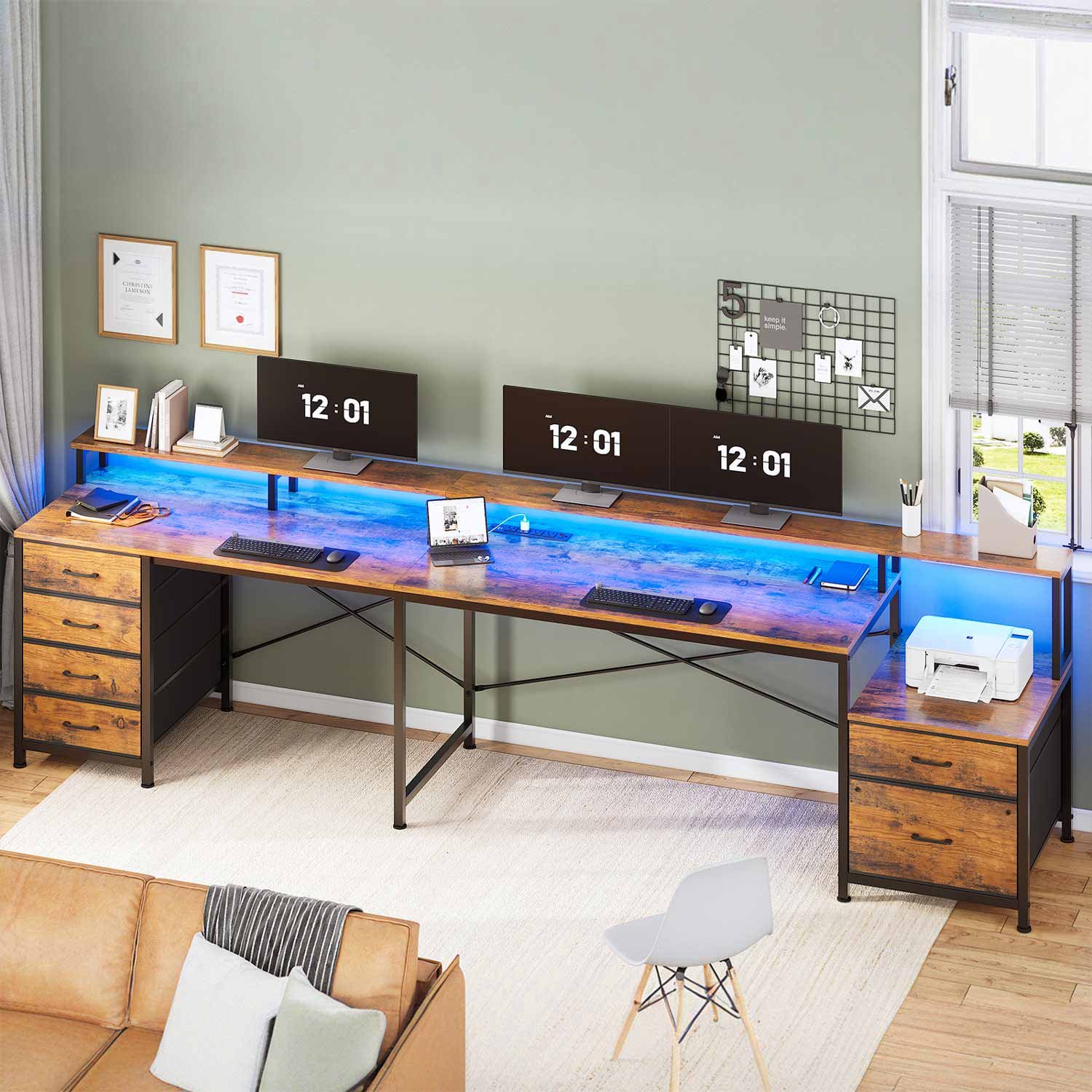 Evoke Forte L-Desk with Drawer System - Image 17