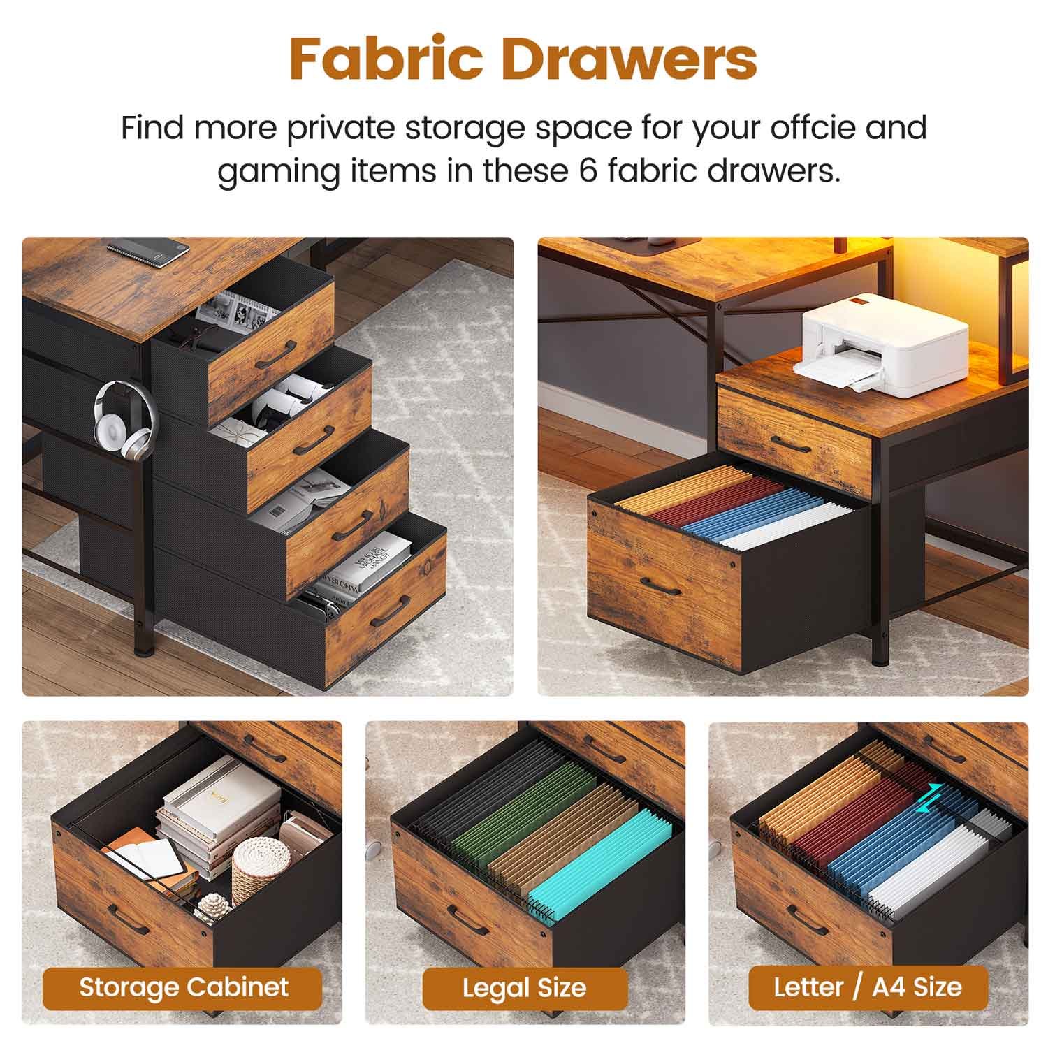 Evoke Forte L-Desk with Drawer System - Image 12