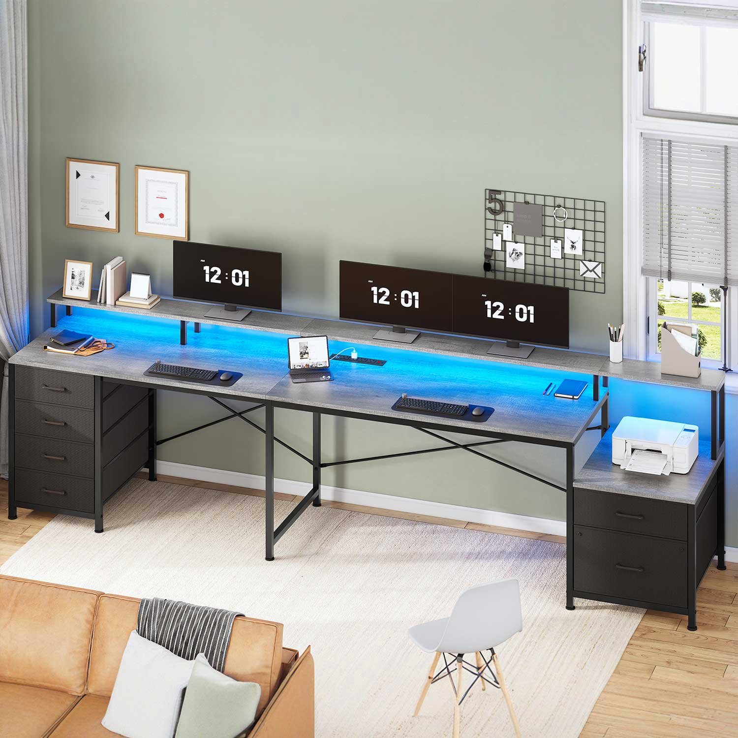 Evoke Forte L-Desk with Drawer System - Image 5