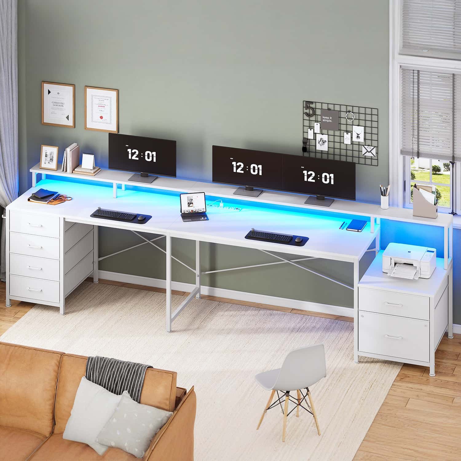 Evoke Forte L-Desk with Drawer System - Image 20