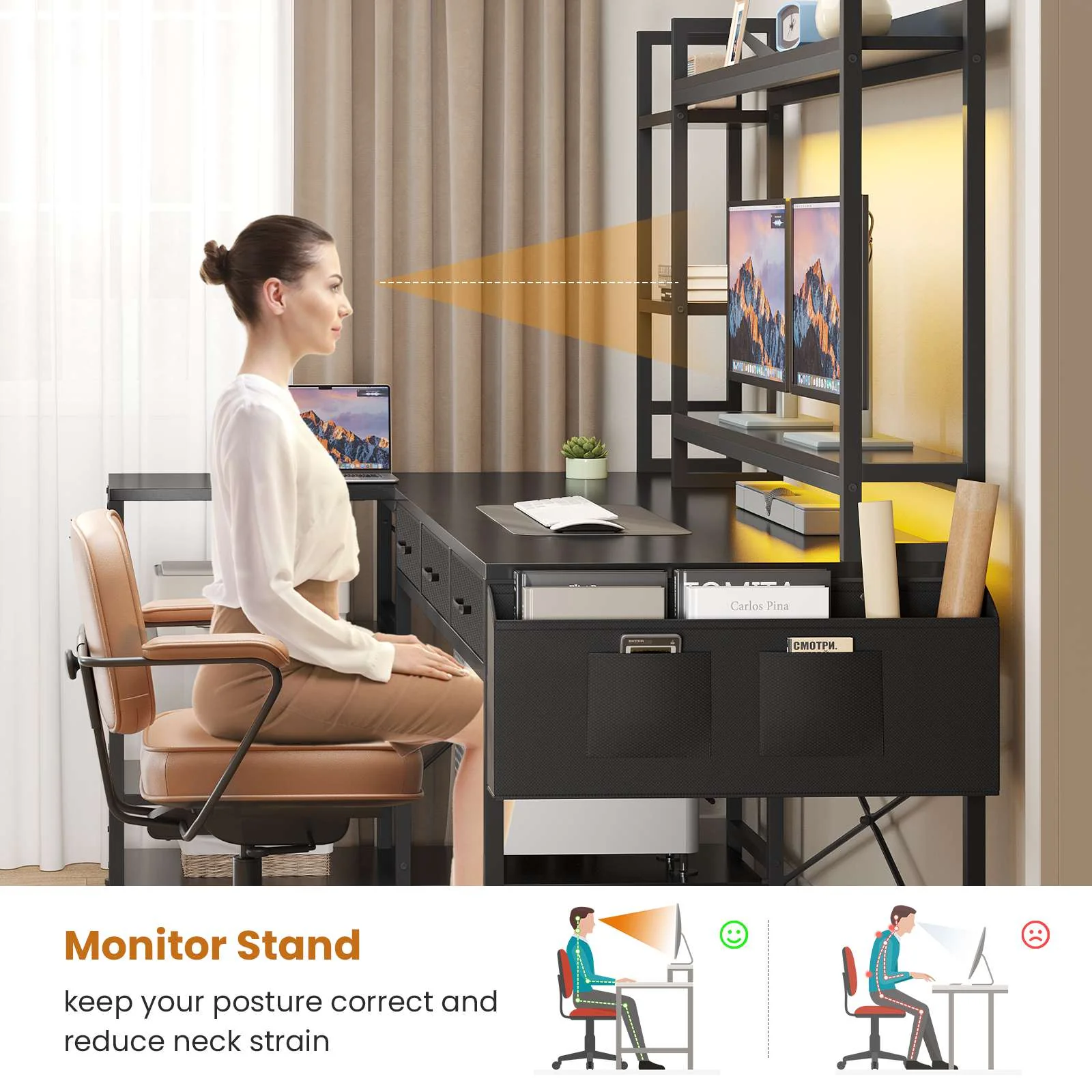 Evoke Flux L-Shaped Desk - Image 8