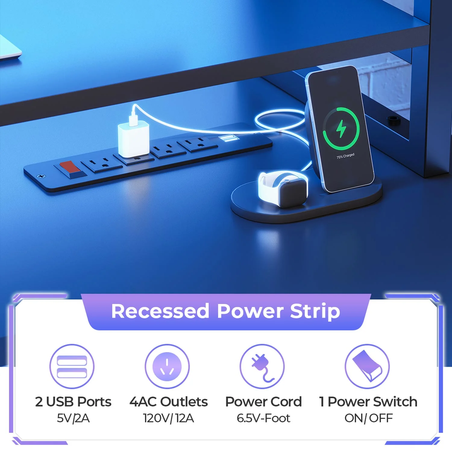 Evoke Lume Home Desk - Image 7