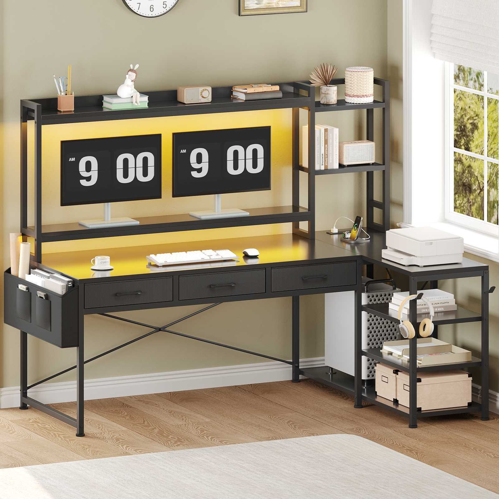 Evoke Flux L-Shaped Desk - Image 9