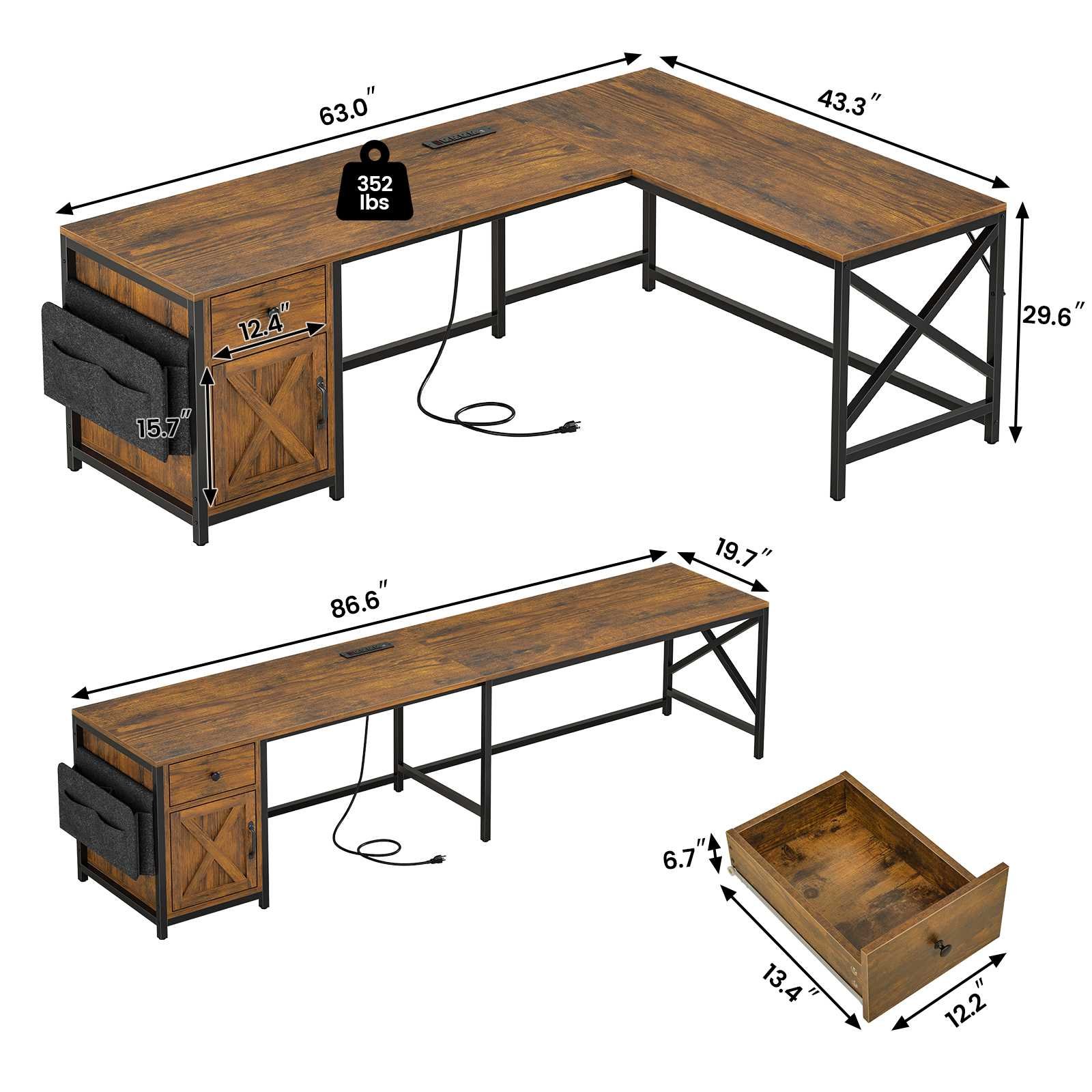 Evoke Solace L-Shaped Desk - Image 10
